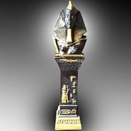 King Akhenaten on a Pillar (Black)